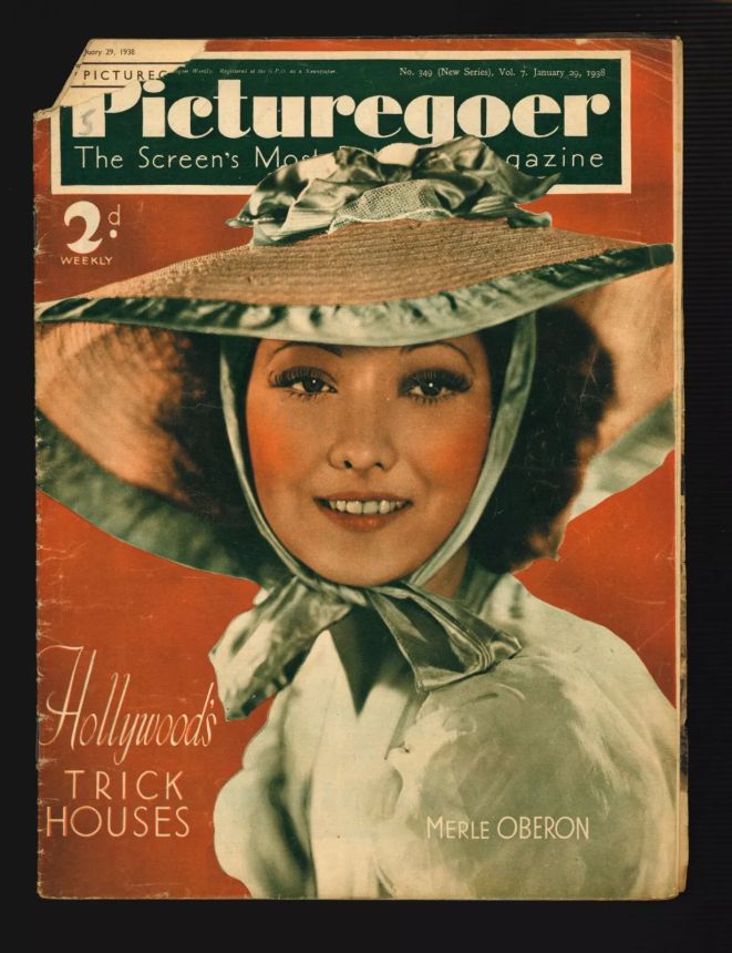 PICTUREGOER magazine side cover Issue 349  Weekly 29 January 1938