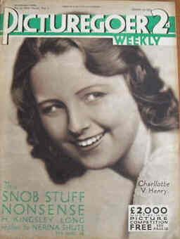 PICTUREGOER magazine side cover Issue 35  Weekly 23 January 1932