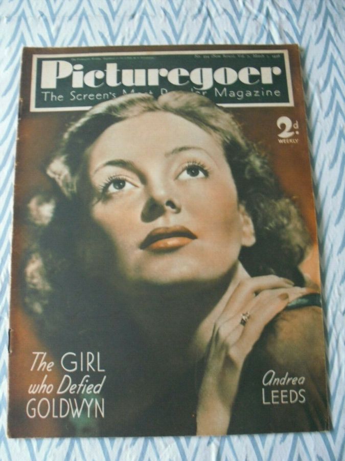 PICTUREGOER magazine side cover Issue 354  Weekly 5 March 1938