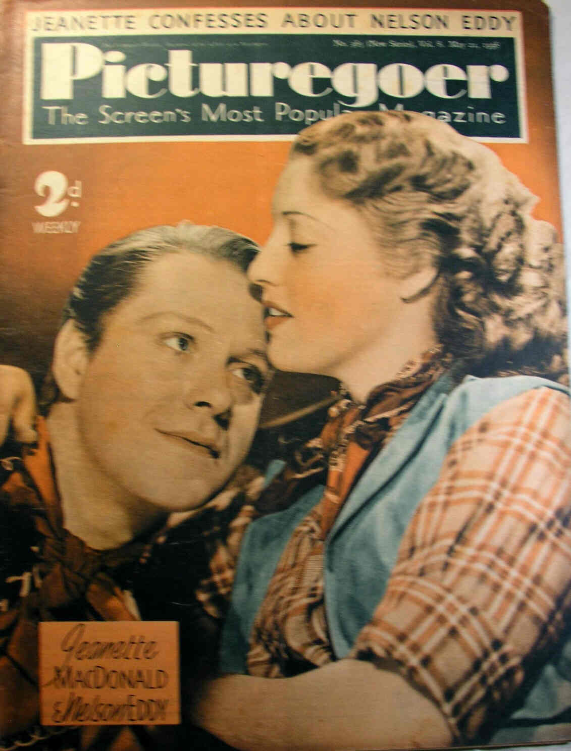 PICTUREGOER magazine side cover Issue 365  Weekly 21 May 1938