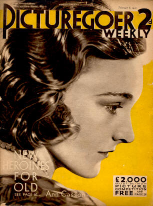 PICTUREGOER magazine side cover Issue 37  Weekly 6 February 1932
