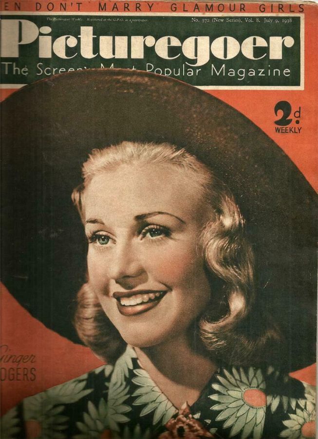 PICTUREGOER magazine side cover Issue 372  Weekly 9 July 1938