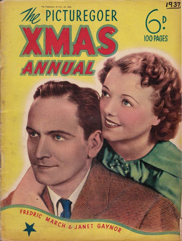 PICTUREGOER magazine side cover  Weekly Christmas Annual 1937