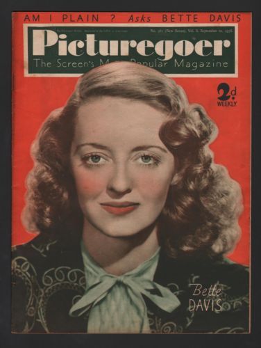 PICTUREGOER magazine side cover Issue 381  Weekly 10 September 1938