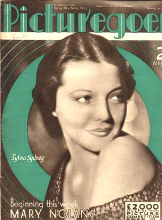PICTUREGOER magazine side cover Issue 39  Weekly 20 February 1932