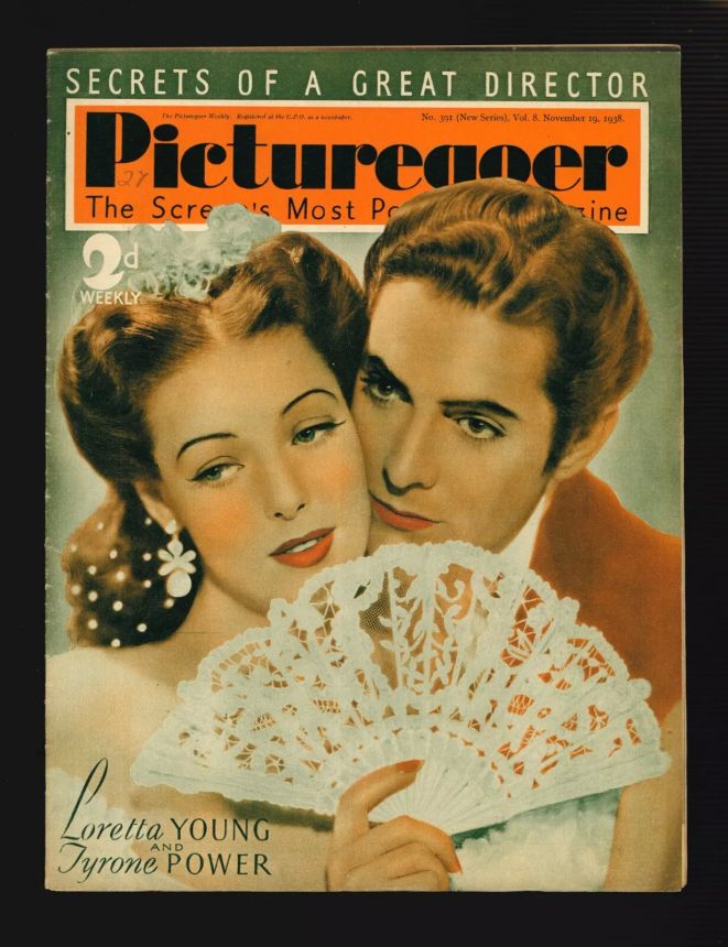 PICTUREGOER magazine side cover Issue 391  Weekly 19 November 1938