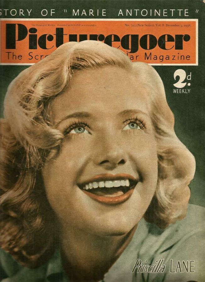 PICTUREGOER magazine side cover Issue 393  Weekly 3 December 1938