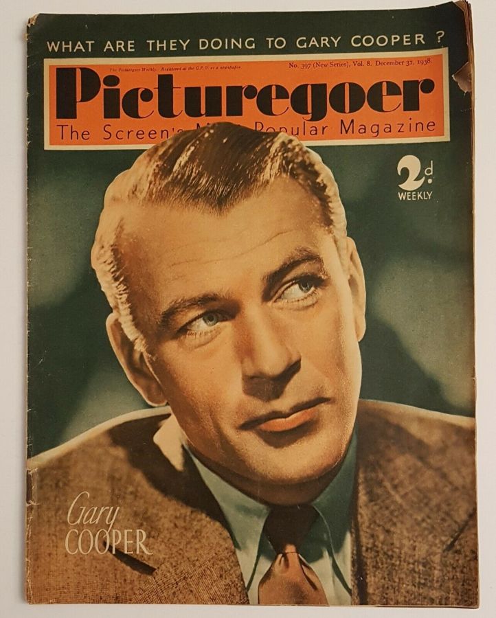 PICTUREGOER magazine side cover Issue 397  Weekly 31 December 1938