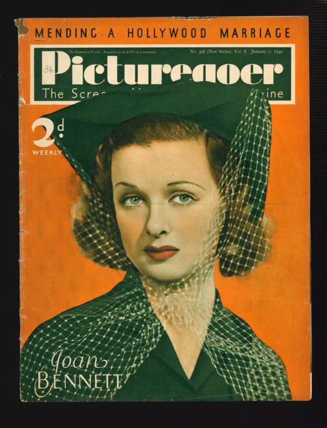 PICTUREGOER magazine side cover Issue 398  Weekly 7 January 1939