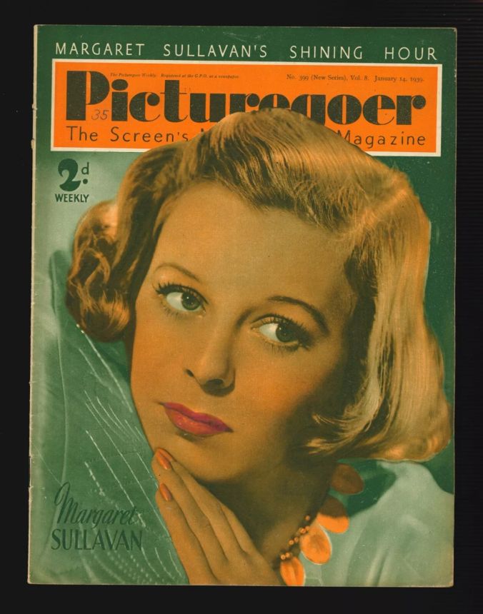 PICTUREGOER magazine side cover Issue 399  Weekly 14 January 1939