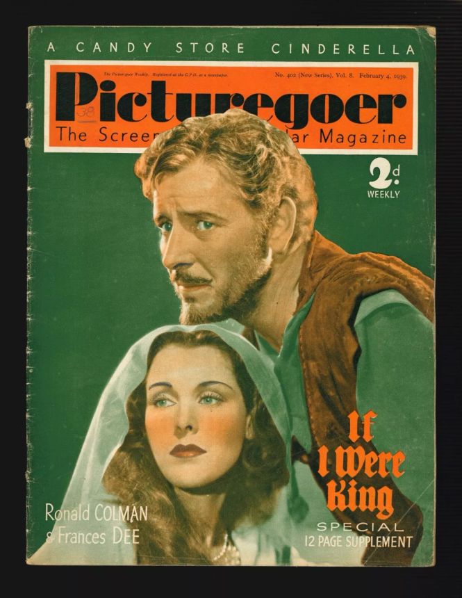 PICTUREGOER magazine side cover Issue 402  Weekly 4 February 1939