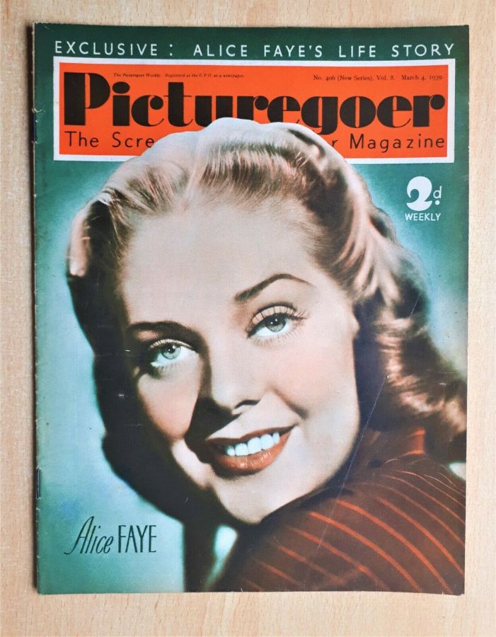 PICTUREGOER magazine side cover Issue 406  Weekly 4 March 1939