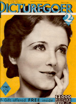 PICTUREGOER magazine side cover Issue 41  Weekly 5 March 1932