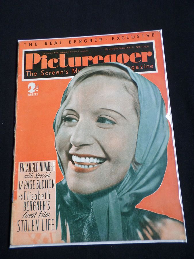 PICTUREGOER magazine side cover Issue 410  Weekly 1 April 1939