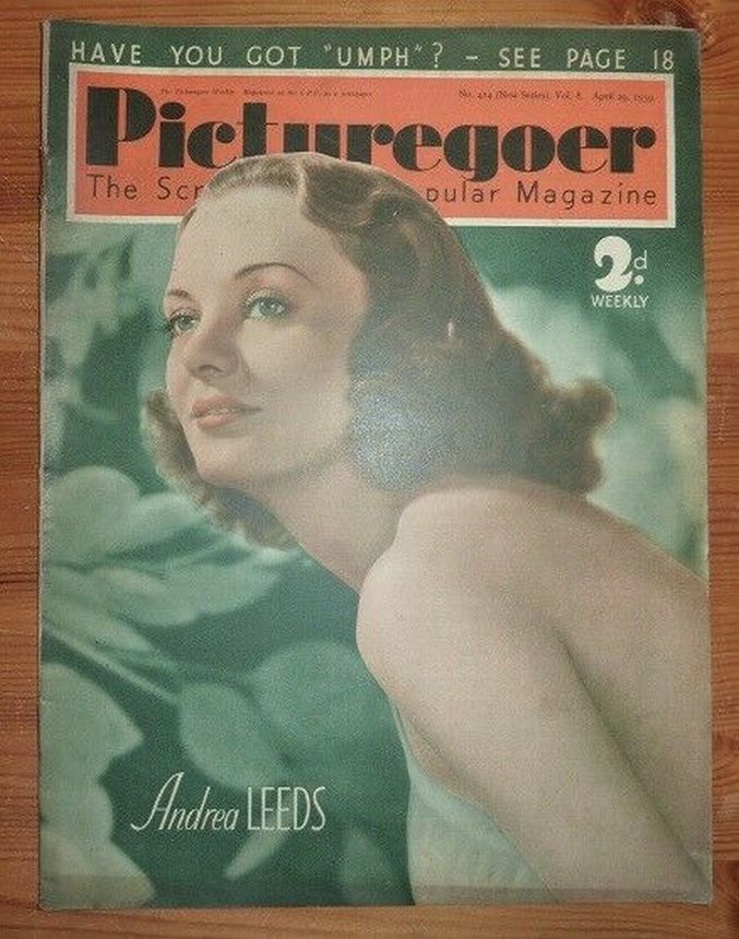PICTUREGOER magazine side cover Issue 414  Weekly 29 April 1939