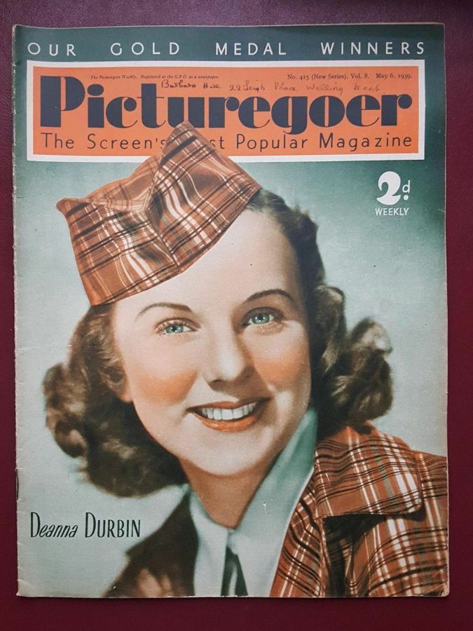 PICTUREGOER magazine side cover Issue 415  Weekly 6 May 1939
