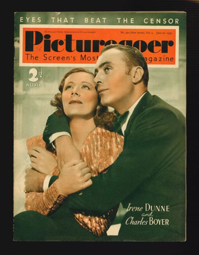 PICTUREGOER magazine side cover Issue 420  Weekly 10 June 1939