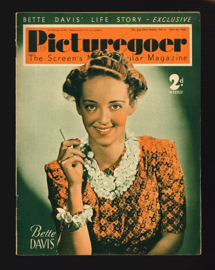 PICTUREGOER magazine side cover Issue 422  Weekly 24 June 1939