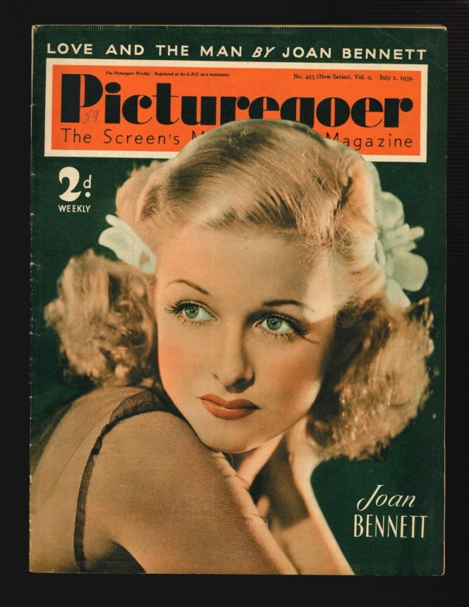 PICTUREGOER magazine side cover Issue 423  Weekly 1 July 1939