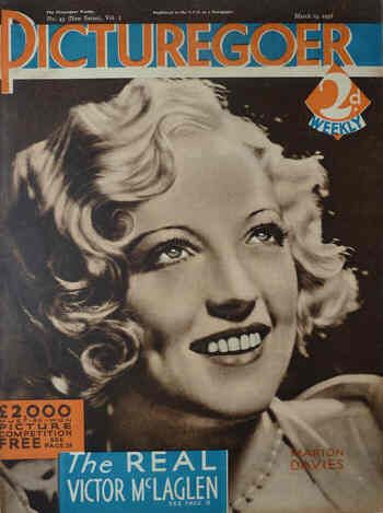 PICTUREGOER magazine side cover Issue 43  Weekly 19 March 1932