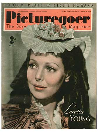 PICTUREGOER magazine side cover Issue 431  Weekly 26 August 1939