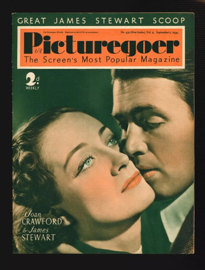 PICTUREGOER magazine side cover Issue 432  Weekly 2 September 1939
