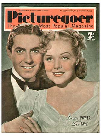 PICTUREGOER magazine side cover Issue 434  Weekly 16 September 1939