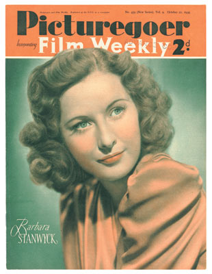 PICTUREGOER magazine side cover Issue 439  Weekly 21 October 1939