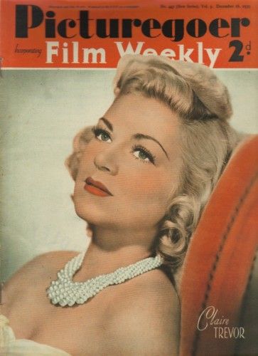 PICTUREGOER magazine side cover Issue 447  Weekly 16 December 1939