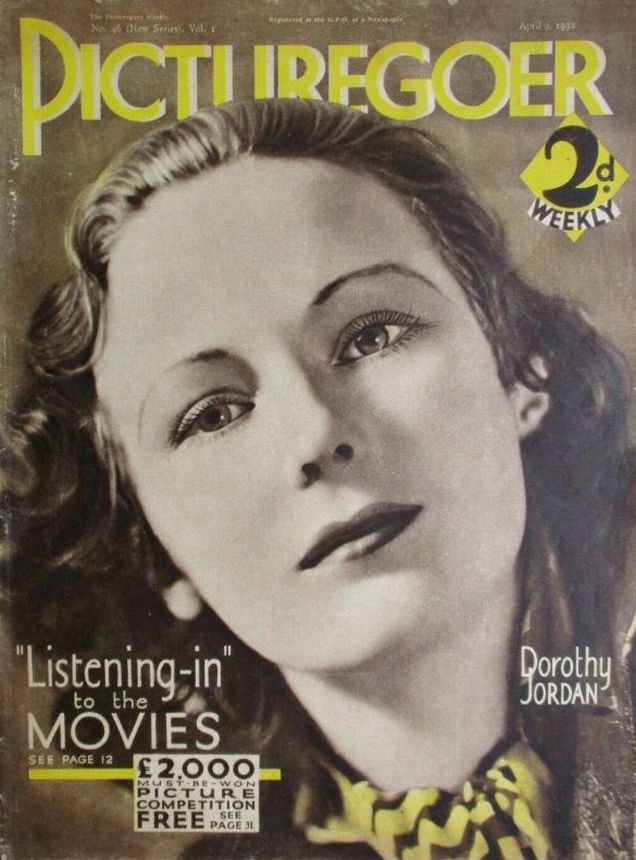 PICTUREGOER magazine side cover Issue 46  Weekly 9 April 1932