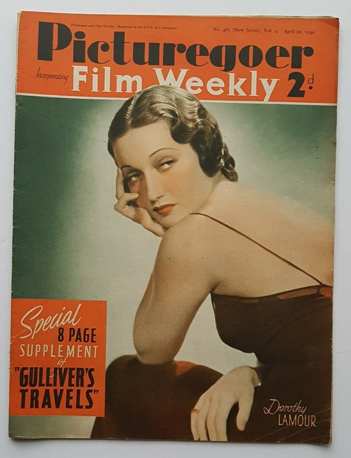 PICTUREGOER magazine side cover Issue 465  Weekly 20 April 1940