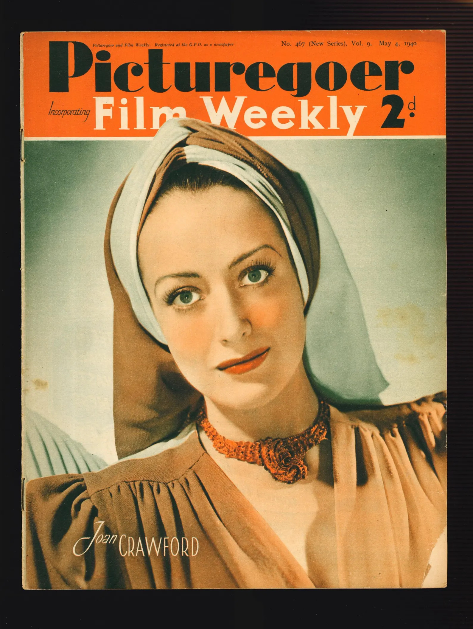 PICTUREGOER magazine side cover Issue 467  Weekly 4 May 1940