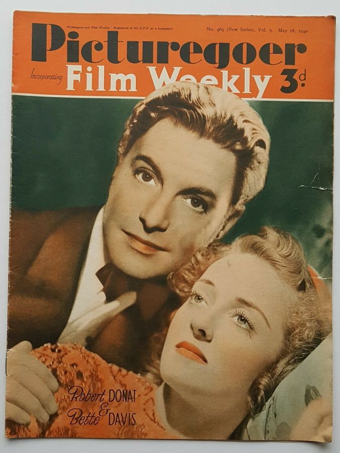 PICTUREGOER magazine side cover Issue 469  Weekly 18 May 1940