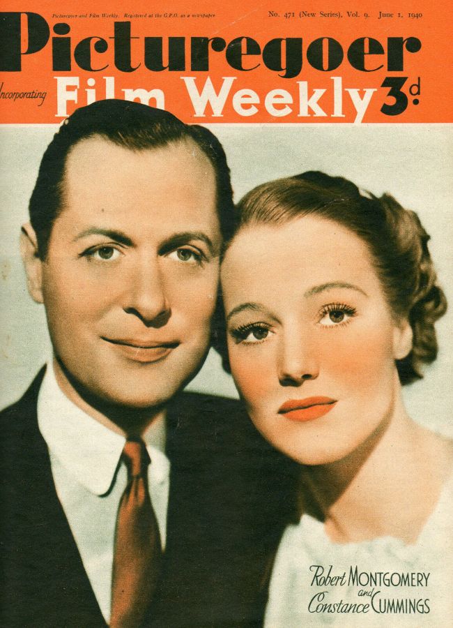 PICTUREGOER magazine side cover Issue 471  Weekly 1 June 1940