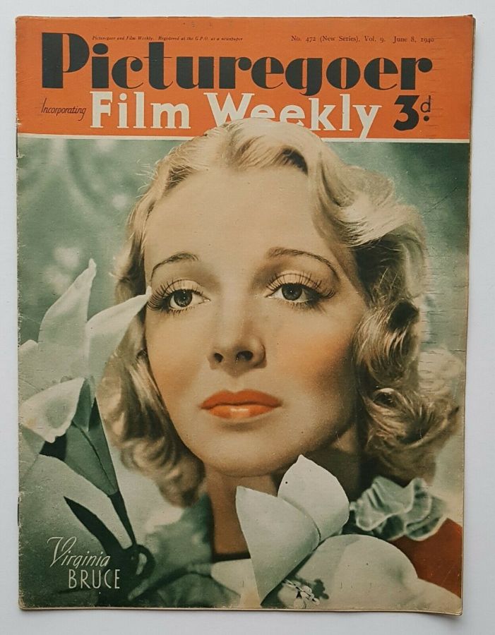 PICTUREGOER magazine side cover Issue 472  Weekly 8 June 1940