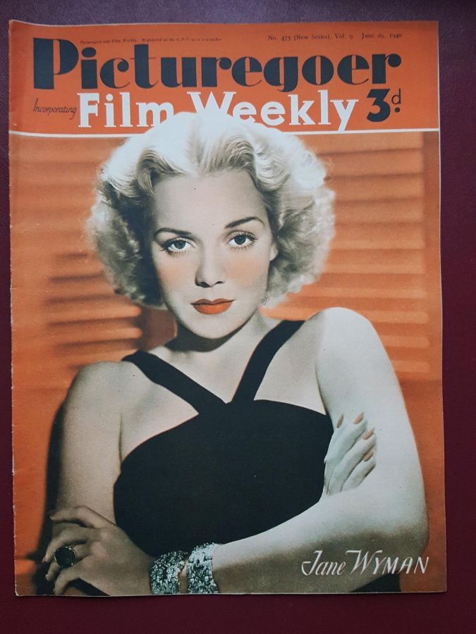 PICTUREGOER magazine side cover Issue 475  Weekly 29 June 1940