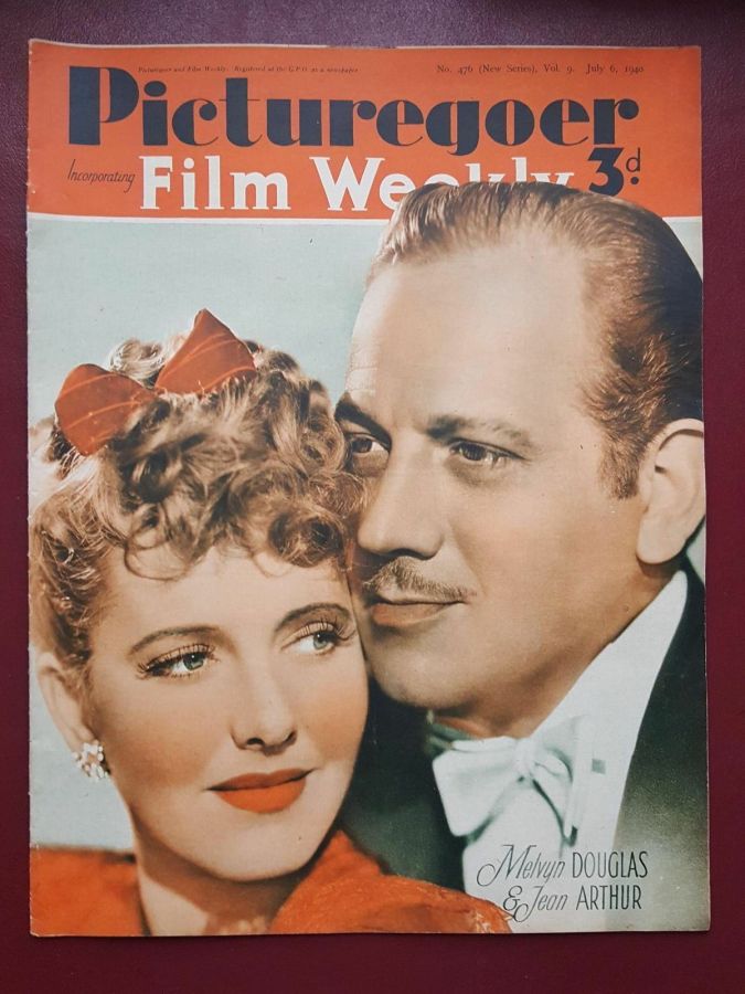 PICTUREGOER magazine side cover Issue 476  Weekly 6 July 1940