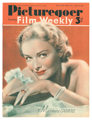 PICTUREGOER magazine side cover Issue 477  Weekly 13 July 1940