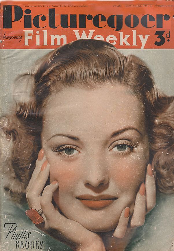 PICTUREGOER magazine side cover Issue 480  Weekly 3 August 1940