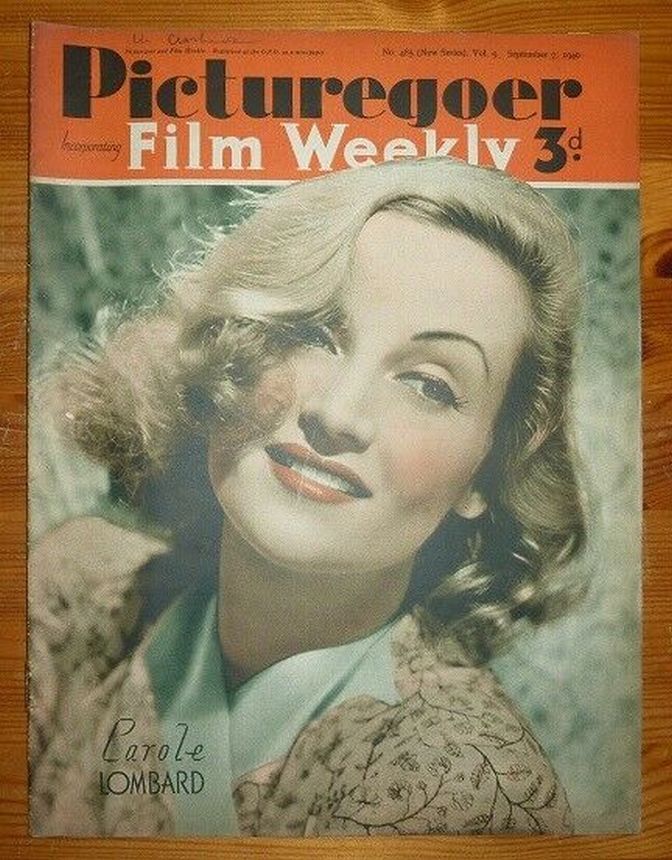 PICTUREGOER magazine side cover Issue 485  Weekly 7 September 1940