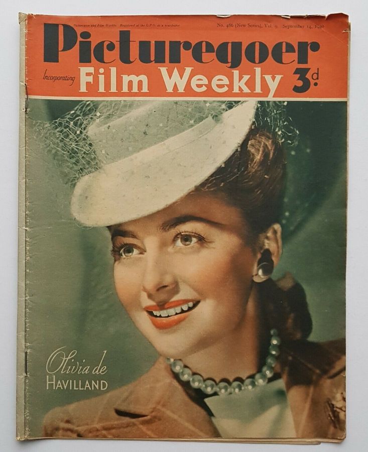 PICTUREGOER magazine side cover Issue 486  Weekly 14 September 1940