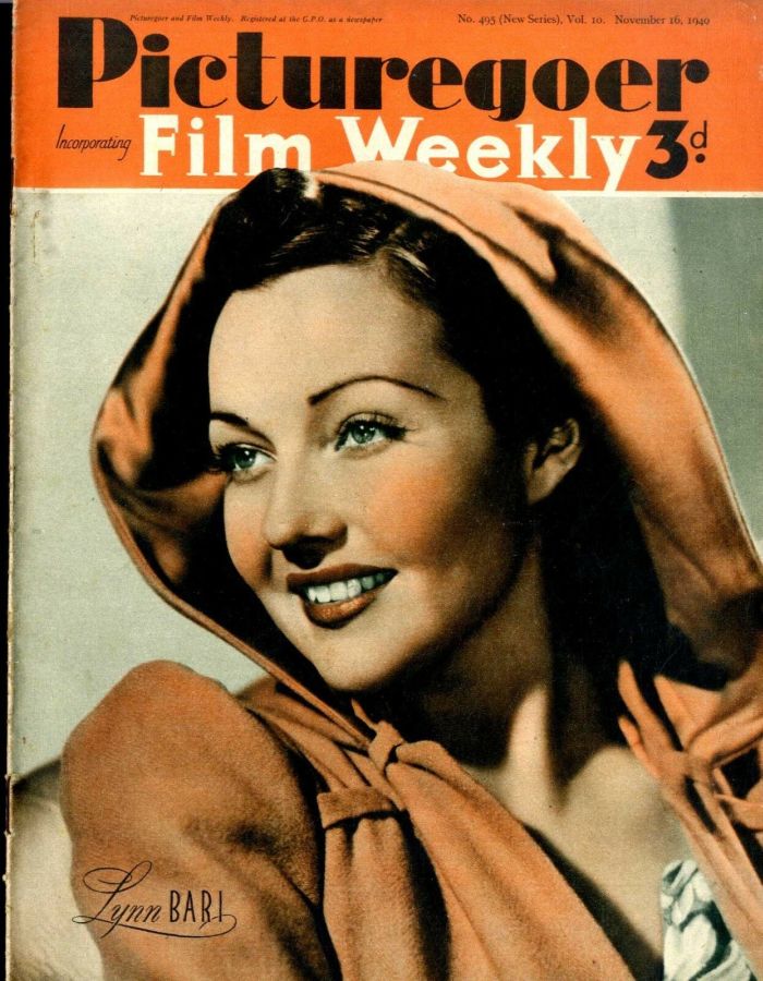 PICTUREGOER magazine side cover Issue 495  Weekly 16 November 1940