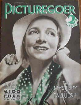 PICTUREGOER magazine side cover Issue 50  Weekly 7 May 1932