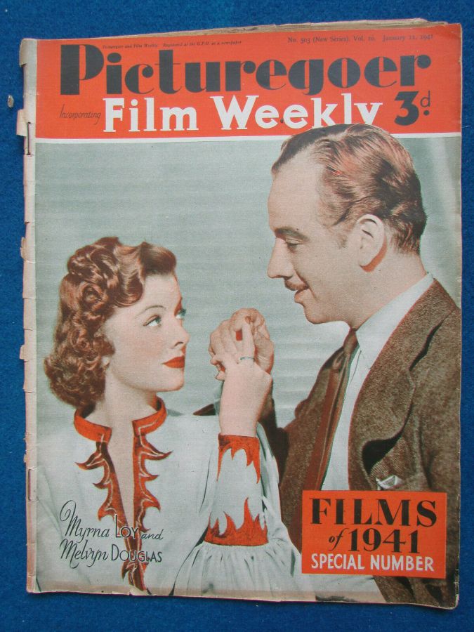 PICTUREGOER magazine side cover Issue 503  Weekly 11 January 1941