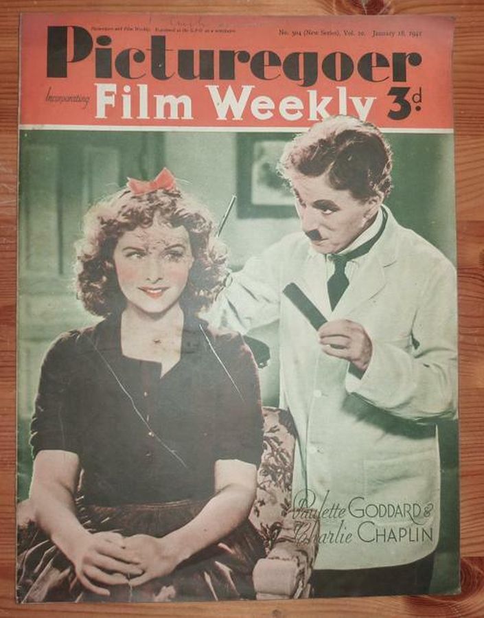PICTUREGOER magazine side cover Issue 504  Weekly 18 January 1941