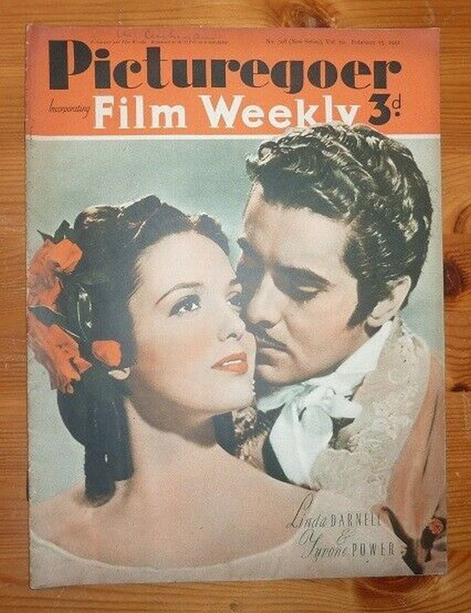 PICTUREGOER magazine side cover Issue 508  Weekly 15 February 1941