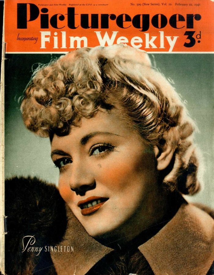 PICTUREGOER magazine side cover Issue 509  Weekly 22 February 1941