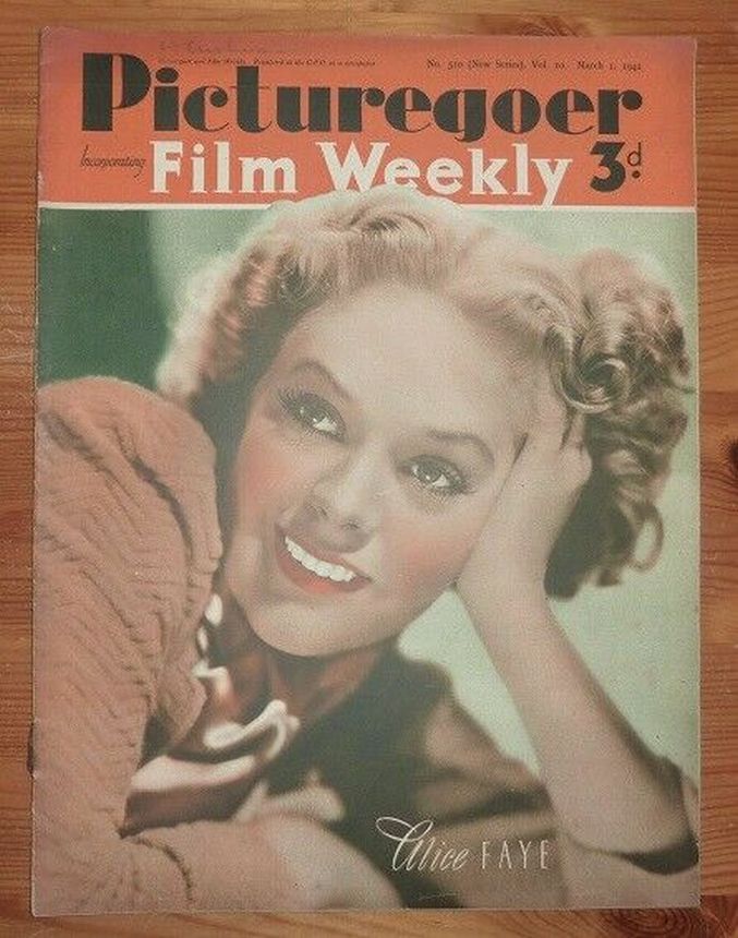 PICTUREGOER magazine side cover Issue 510  Weekly 1 March 1941