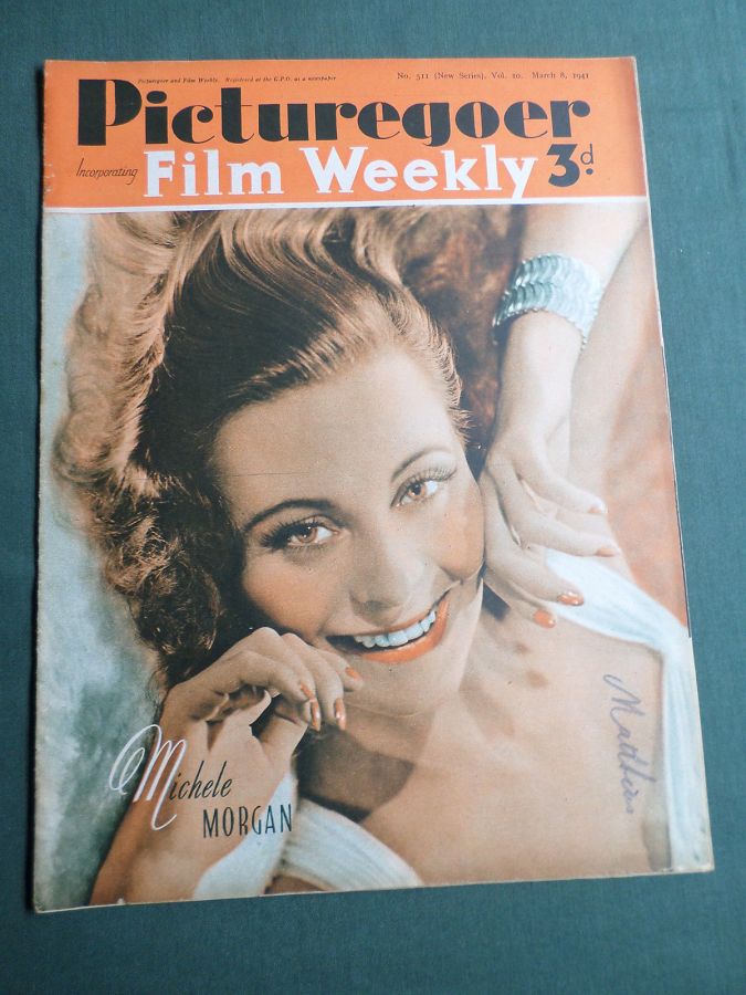 PICTUREGOER magazine side cover Issue 511  Weekly 8 March 1941
