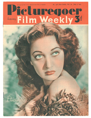 PICTUREGOER magazine side cover Issue 528  Weekly 5 July 1941